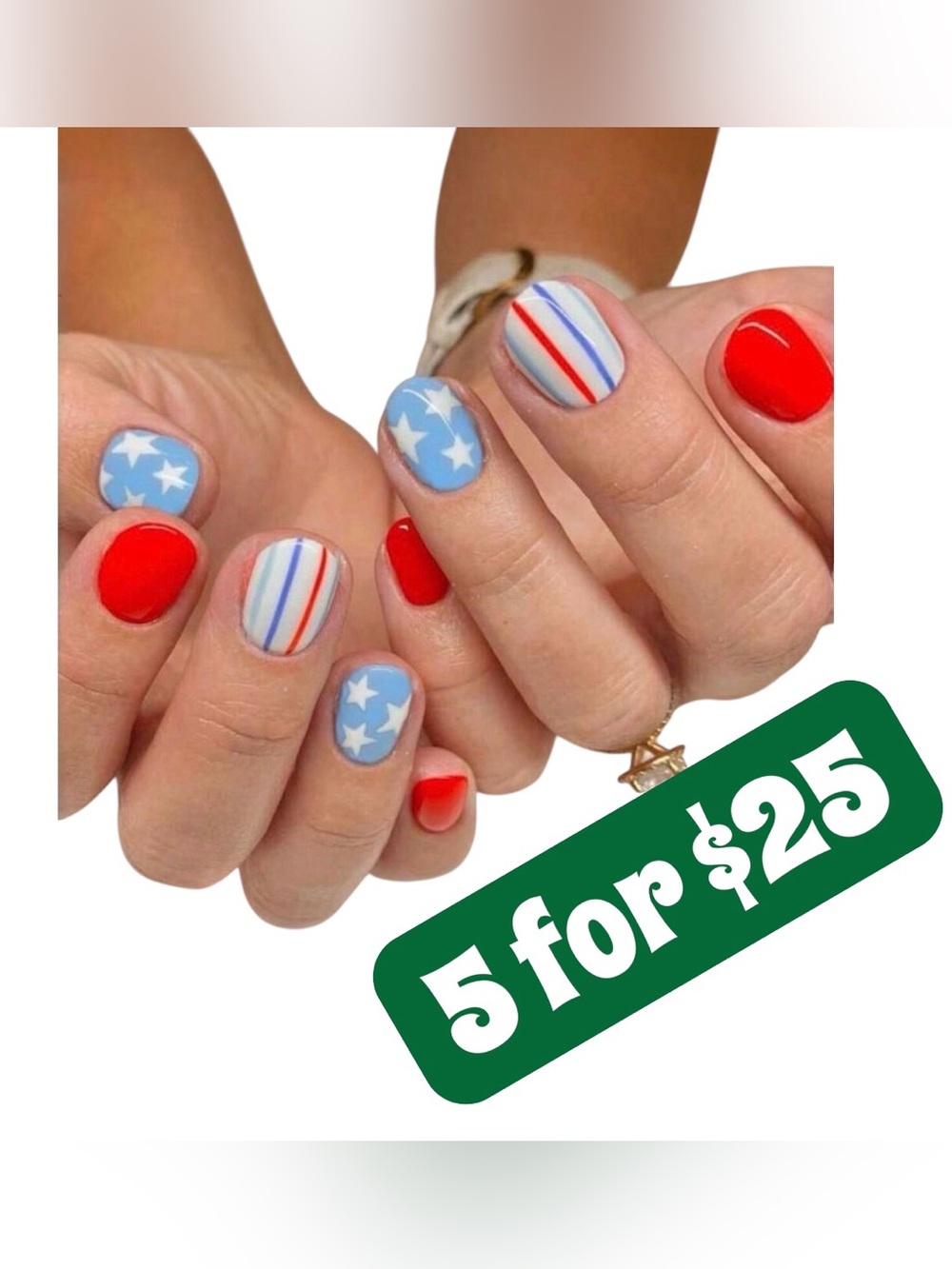 *5 ITEMS FOR $25*  USA Press on Nails